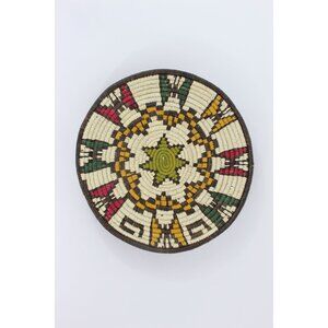 Woven Basket Wall Art 10" Handwoven Coil Southwest Boho Decor